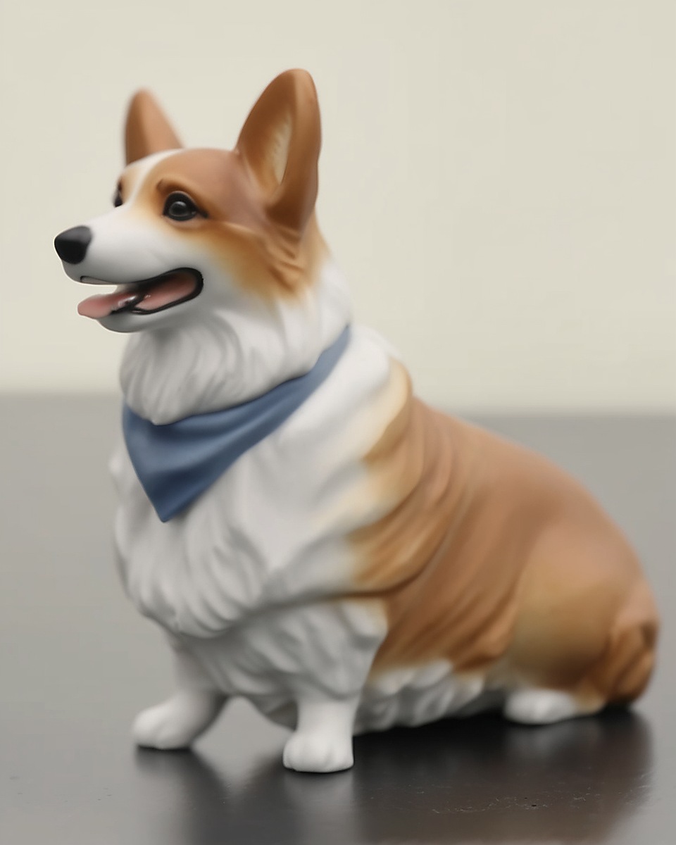 Personalisierte 3D Haustierfigur eines Hundes als Beispielmotiv